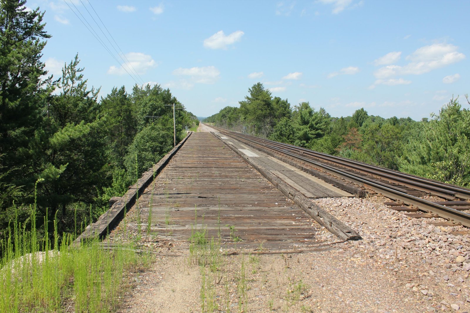 Looking west